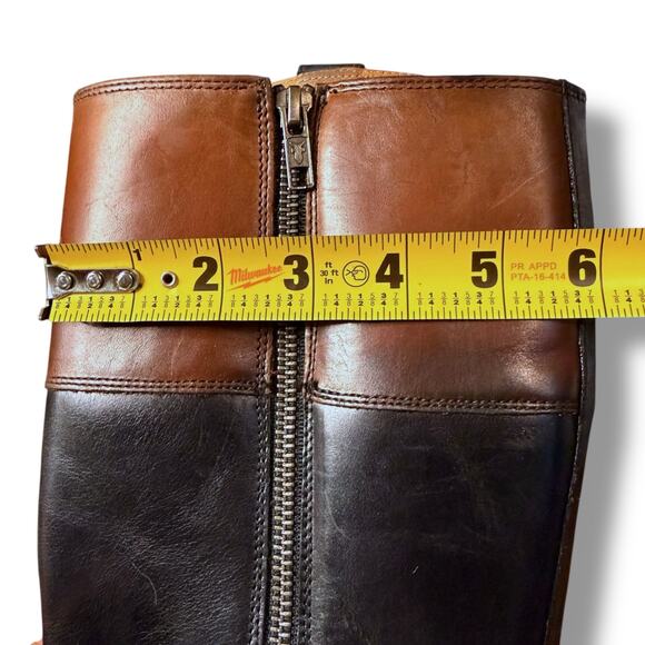 Frye Jayden Boots Womens Black Brown Leather Button StrapTall Size 6 - Picture 11 of 11